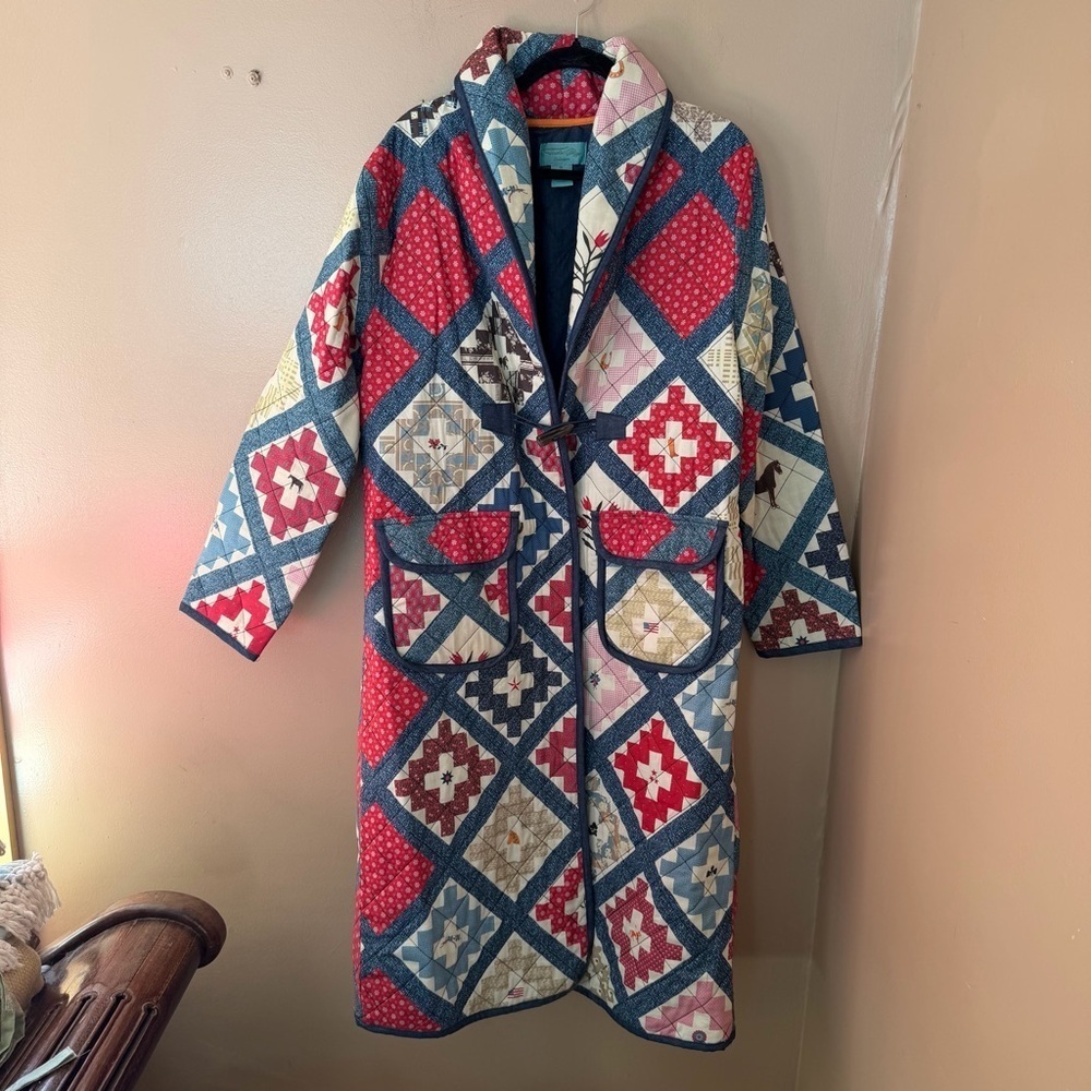 Tasha Polizzi Quilted Patchwork Coat quilt print midi western Boot Barn XL - Picture 7 of 11